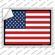 Solid American Flag Novelty Rectangle Sticker Decal