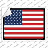 Solid American Flag Novelty Rectangle Sticker Decal