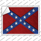 Solid Confederate Flag Novelty Rectangle Sticker Decal