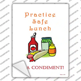 Practice Safe Lunch Novelty Rectangle Sticker Decal