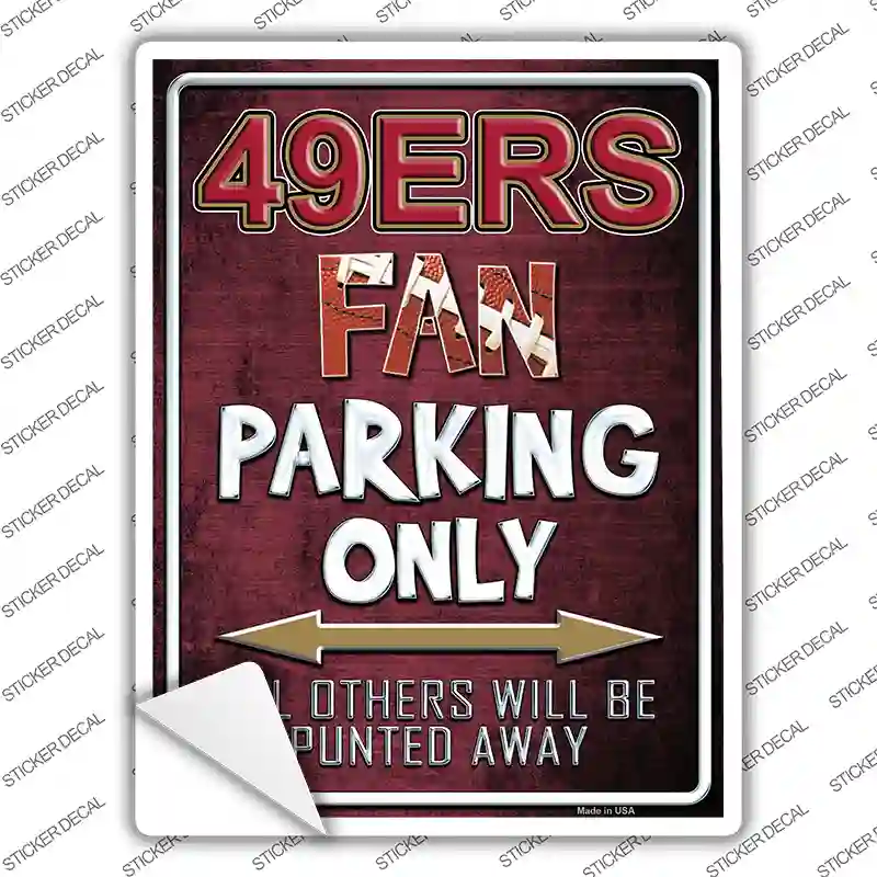 49ers Novelty Rectangle Sticker Decal