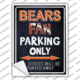 Bears Novelty Rectangle Sticker Decal