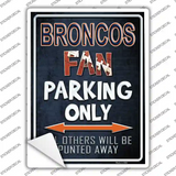 Broncos Novelty Rectangle Sticker Decal