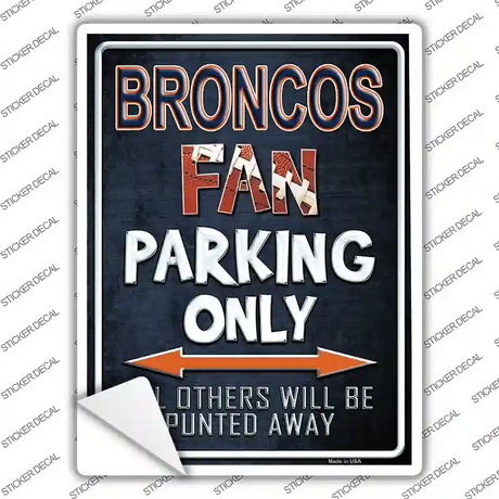 Broncos Novelty Rectangle Sticker Decal