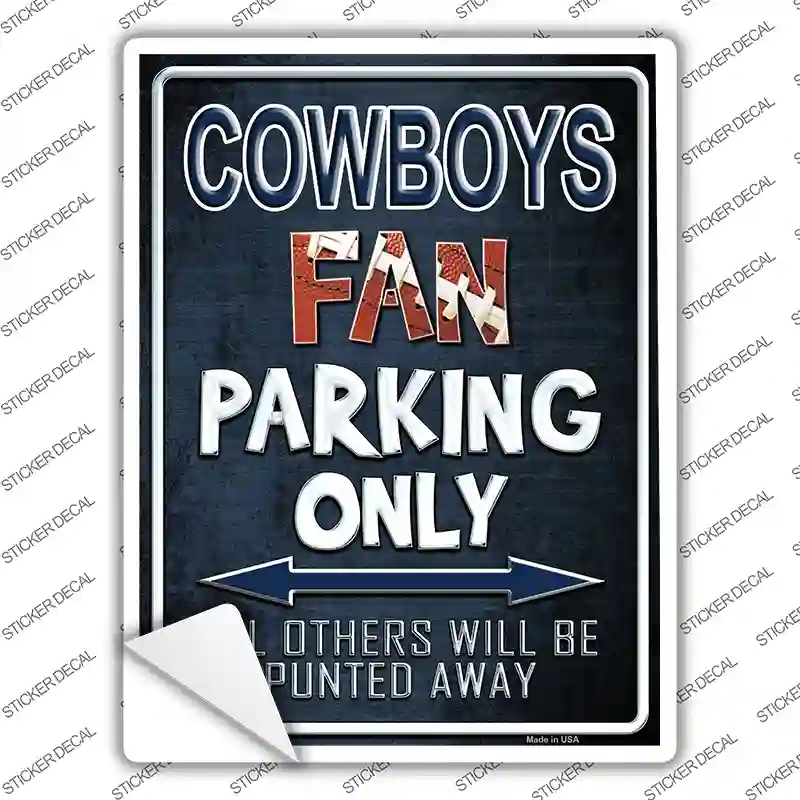 Cowboys Novelty Rectangle Sticker Decal