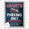 Giants Novelty Rectangle Sticker Decal