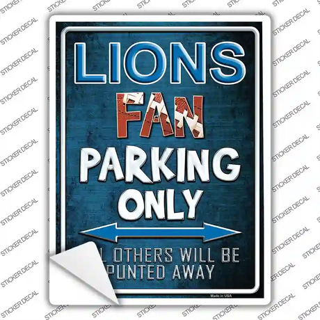 Lions Novelty Rectangle Sticker Decal