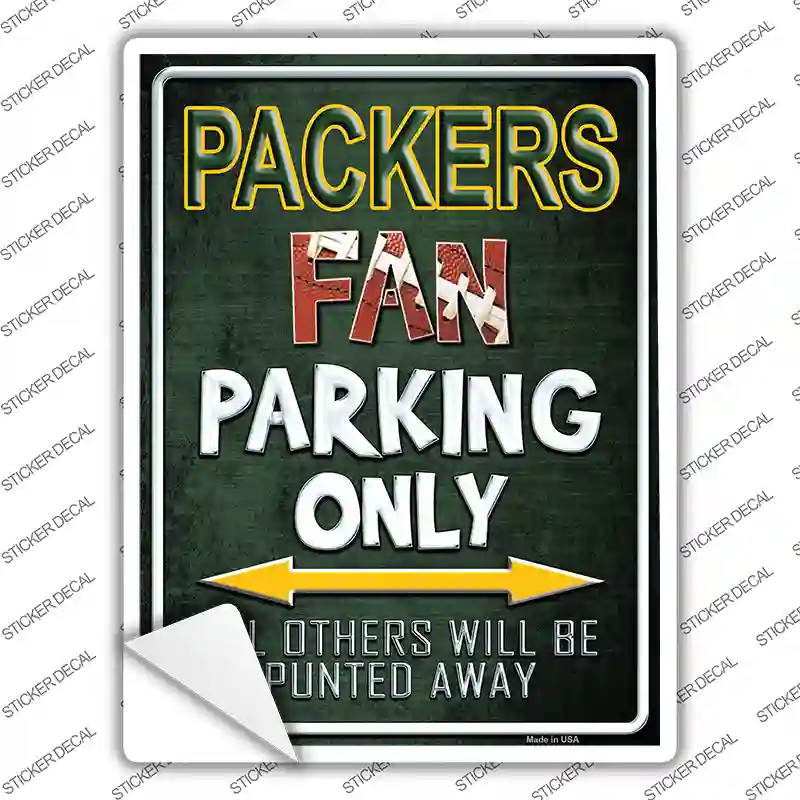 Packers Novelty Rectangle Sticker Decal