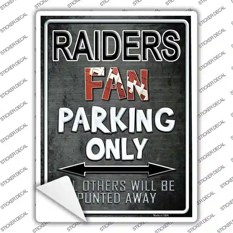 Raiders Novelty Rectangle Sticker Decal