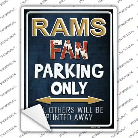 Rams Novelty Rectangle Sticker Decal