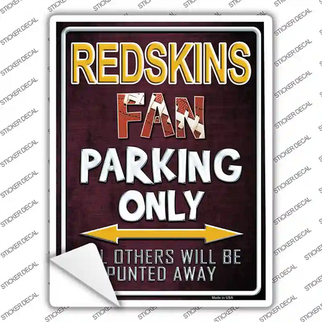 Redskins Novelty Rectangle Sticker Decal