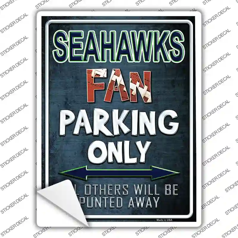 Seahawks Novelty Rectangle Sticker Decal