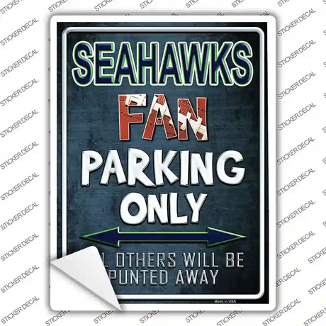 Seahawks Novelty Rectangle Sticker Decal