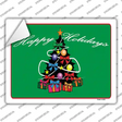 Happy Holidays Tree Novelty Rectangle Sticker Decal