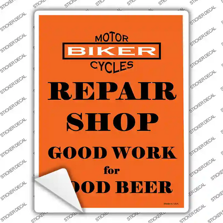 Repair Shop Novelty Rectangle Sticker Decal