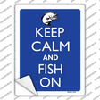 Keep Calm And Fish On Novelty Rectangle Sticker Decal