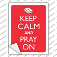 Keep Calm And Pray On Novelty Rectangle Sticker Decal