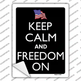 Keep Calm And Freedom On Novelty Rectangle Sticker Decal