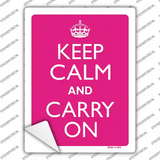 Keep Calm And Carry On Novelty Rectangle Sticker Decal