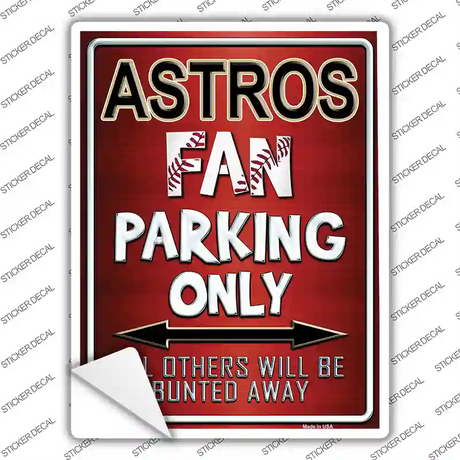Astros Novelty Rectangle Sticker Decal