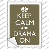 Keep Calm And Drama On Novelty Rectangle Sticker Decal