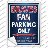 Braves Novelty Rectangle Sticker Decal