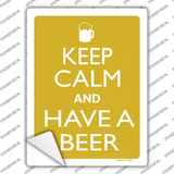 Keep Calm And Have A Beer Novelty Rectangle Sticker Decal