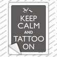 Keep Calm And Tattoo On Novelty Rectangle Sticker Decal