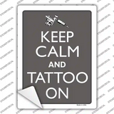 Keep Calm And Tattoo On Novelty Rectangle Sticker Decal