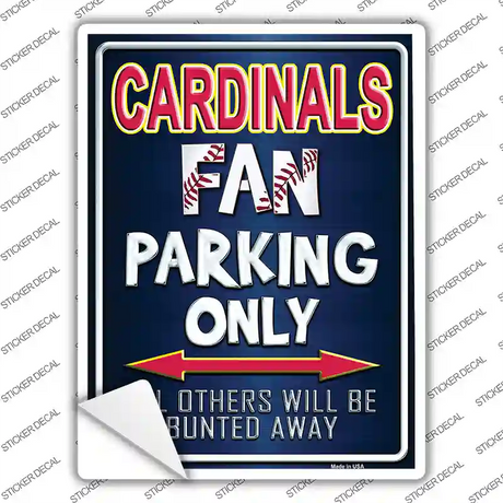 Cardinals Red Novelty Rectangle Sticker Decal