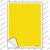 Solid Yellow Novelty Rectangle Sticker Decal