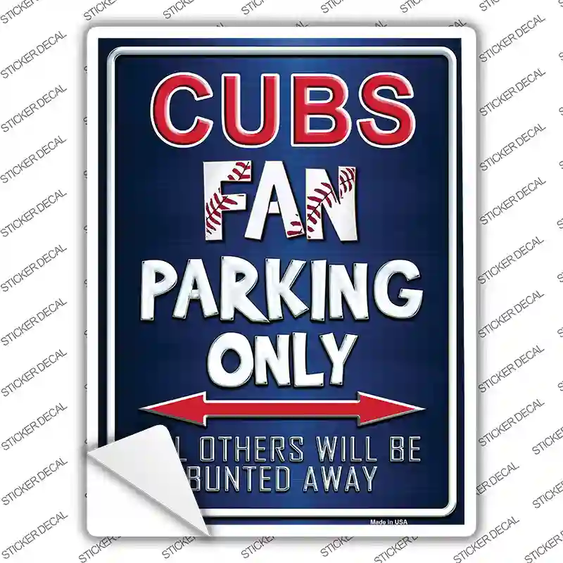 Cubs Novelty Rectangle Sticker Decal