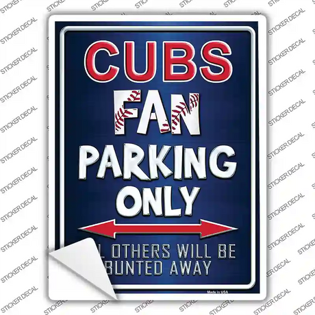 Cubs Novelty Rectangle Sticker Decal