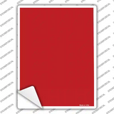 Solid Red Novelty Rectangle Sticker Decal