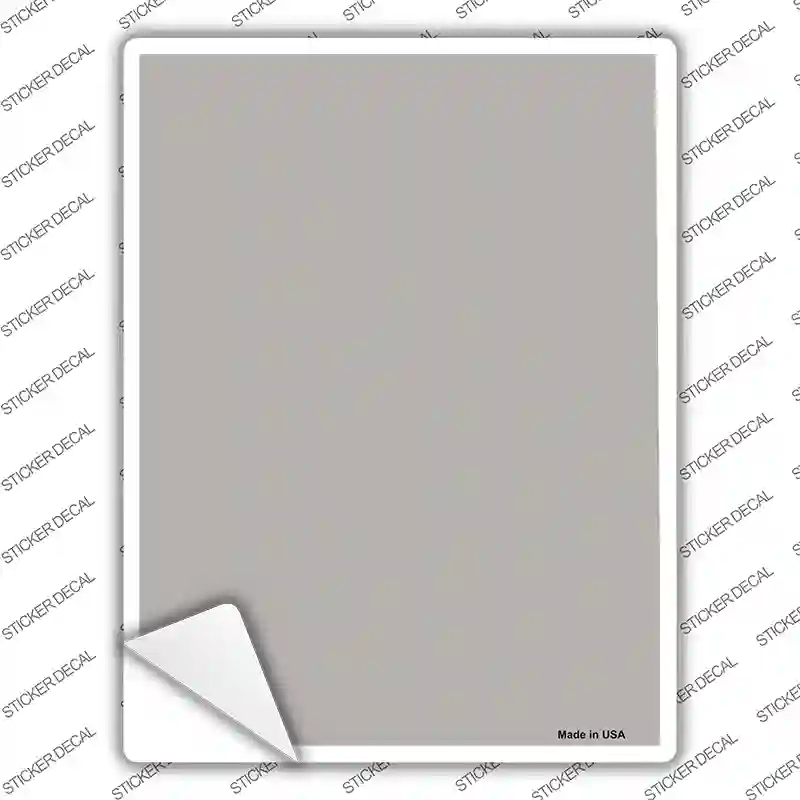 Solid Grey Novelty Rectangle Sticker Decal