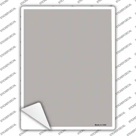 Solid Grey Novelty Rectangle Sticker Decal