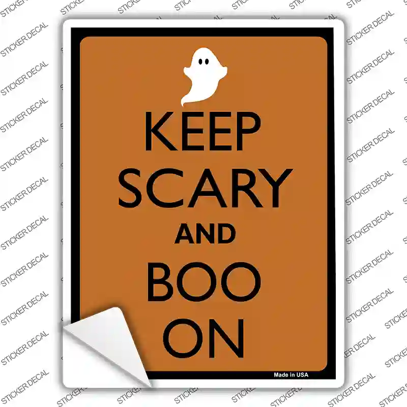 Keep Calm And Boo On Novelty Rectangle Sticker Decal