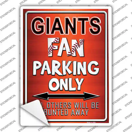 Giants Orange Novelty Rectangle Sticker Decal