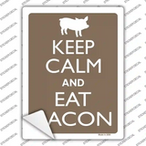 Keep Calm Eat Bacon Novelty Rectangle Sticker Decal
