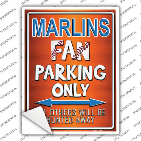 Marlins Novelty Rectangle Sticker Decal