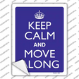Keep Calm Move Along Novelty Rectangle Sticker Decal