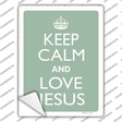 Keep Calm Love Jesus Novelty Rectangle Sticker Decal