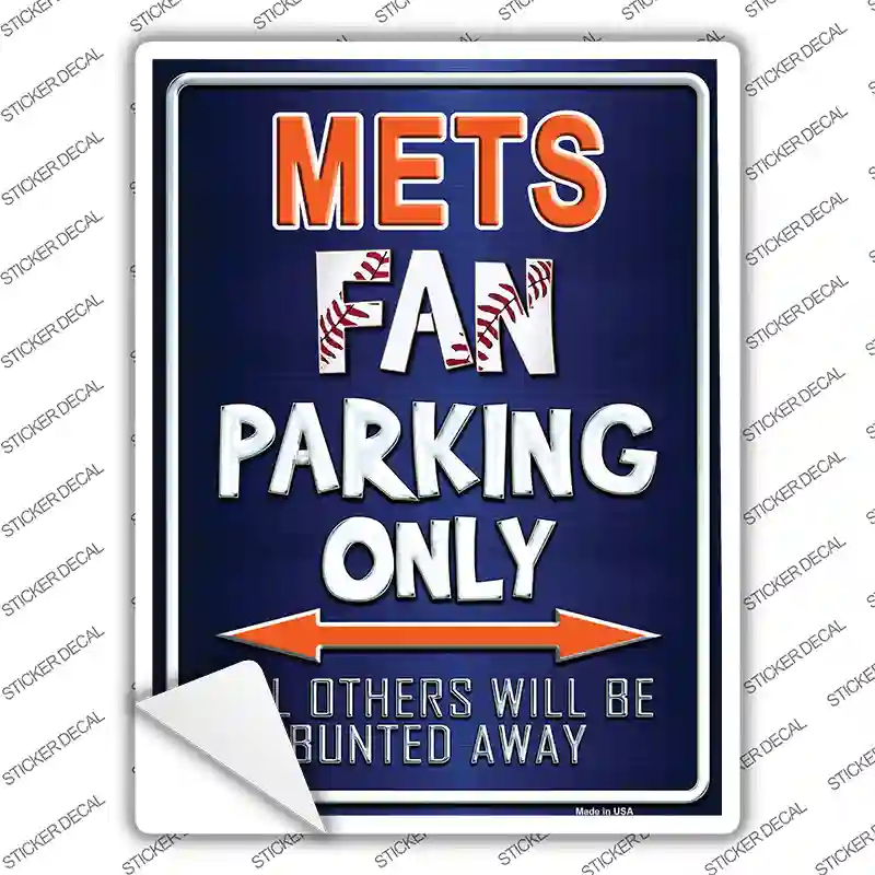Mets Novelty Rectangle Sticker Decal