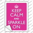 Keep Calm Sparkle On Novelty Rectangle Sticker Decal