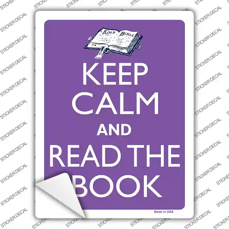 Keep Calm Read A Book Novelty Rectangle Sticker Decal