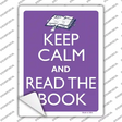 Keep Calm Read A Book Novelty Rectangle Sticker Decal