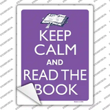 Keep Calm Read A Book Novelty Rectangle Sticker Decal