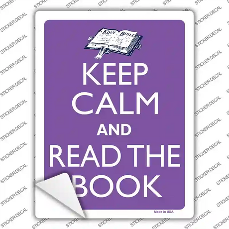 Keep Calm Read A Book Novelty Rectangle Sticker Decal