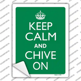 Keep Calm Chive On Novelty Rectangle Sticker Decal