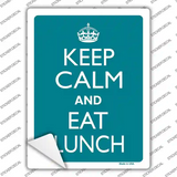 Keep Calm Eat Lunch Novelty Rectangle Sticker Decal